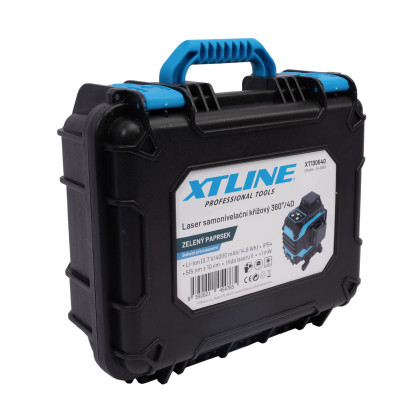 Laser samonivelační křížový 360° / 4D + příslušenství | zelený paprsek