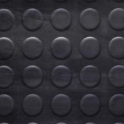 Černá gumová průmyslová protiskluzová rohož Noppa - 1000 x 120 x 0,3 cm