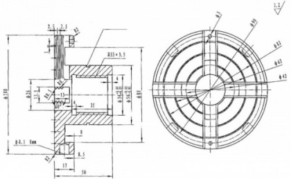 Čtyřčelisťové sklíčidlo ø 100 mm, sada 2