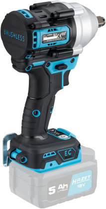 Aku rázový utahovák 950 Nm, 1,2", 2 akumulátory + rychlonabíječka, Hazet