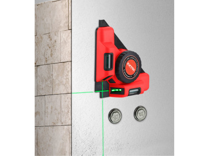 Laser zelený-úhelník 90°, s elektr. přísavným modulem