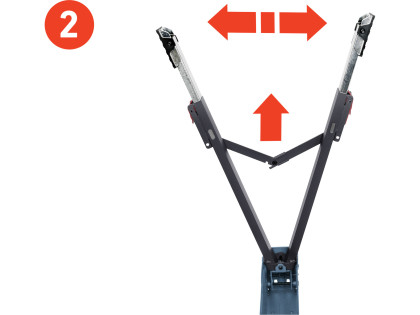 Koza stavební skládací 1kus, nosnost 550kg, výška 60-85cm