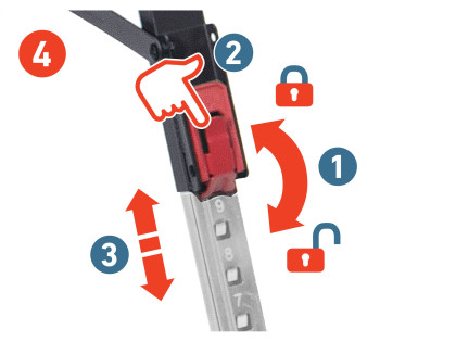 Koza stavební skládací 1kus, nosnost 550kg, výška 60-85cm
