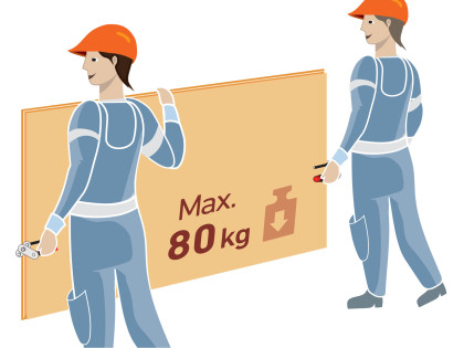 Nosič desek kovový, sada 2ks, nosnost až 80kg/pár