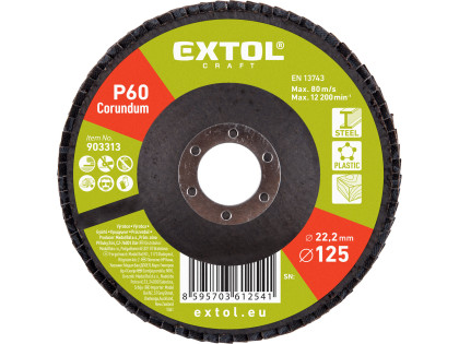 Kotouč lamelový šikmý korundový, O125mm, P60