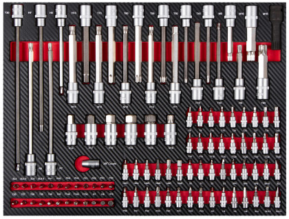 Profesionální sada nářadí do dílenských vozíků, 5 výplní - AH0262