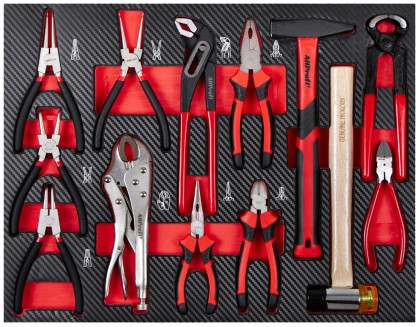 Profesionální sada nářadí do dílenských vozíků, 5 výplní - AH0262