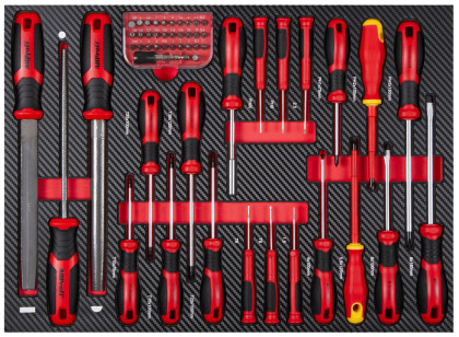 Profesionální sada nářadí do dílenských vozíků, 5 výplní - AH0262