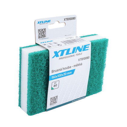 Brusná houba měkká | 150x100x30 mm, zr. 80