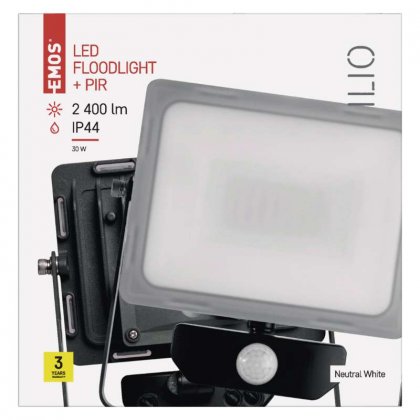 LED reflektor ILIO s pohybovým čidlem, 30W, IP54