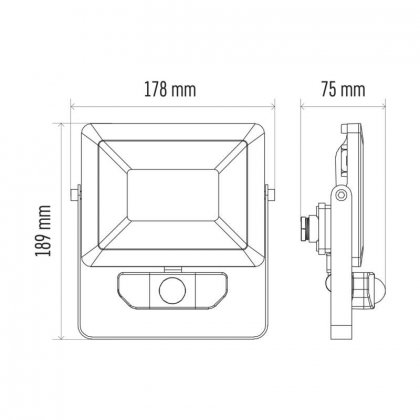 LED reflektor ILIO s pohybovým čidlem, 30W, IP54