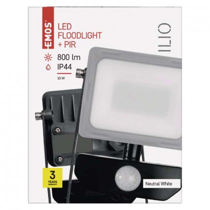 LED reflektor ILIO s pohybovým čidlem, 10W, IP54