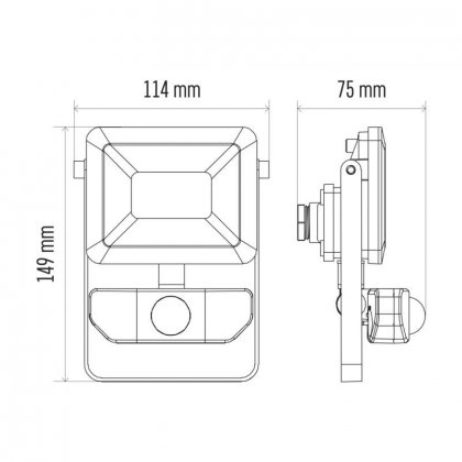 LED reflektor ILIO s pohybovým čidlem, 10W, IP54