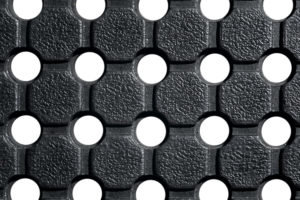 Černá gumová průmyslová protiskluzová rohož Forte - 1000 x 90 x 1 cm