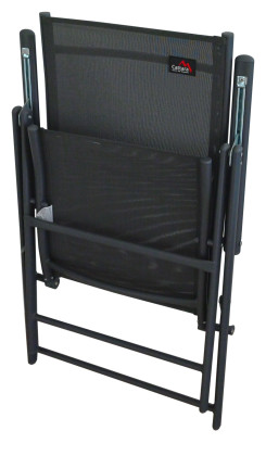 Židle zahradní skládací PULA tmavě šedá