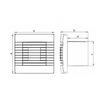 Axiální ventilátor stěnový s žaluzií AV PRO 150 S