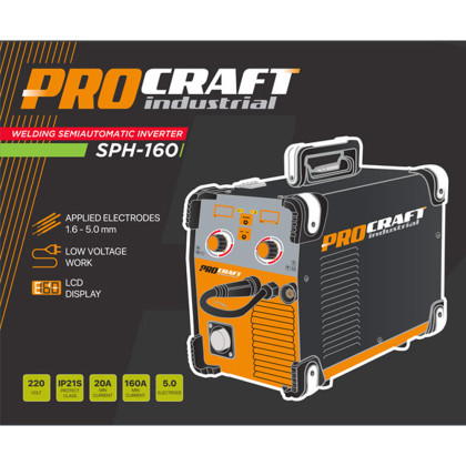 PROCRAFT SPH-160 Svařecí multifunkční stroj MIG/MAG/MMA 20-160A