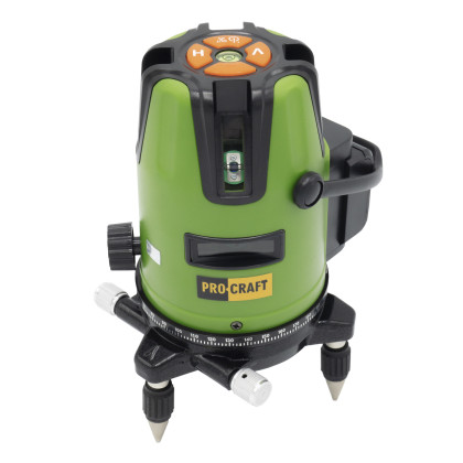 PROCRAFT LE-3D Laser zelený liniový, křížový samonivelační
