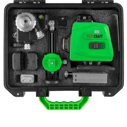 PROCRAFT LE-4G Laser zelený liniový, křížový samonivelační