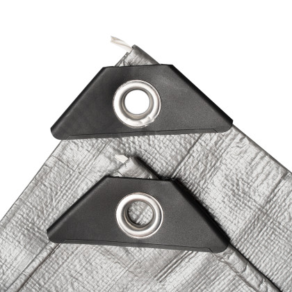 Plachta Procraft ST6x8 200g/m2 nepromokavá s oky 6x8 m stříbrná | ST6x8