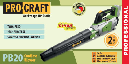 Aku fukar Procraft PB20 (bez baterie a nabíječky) | PB20