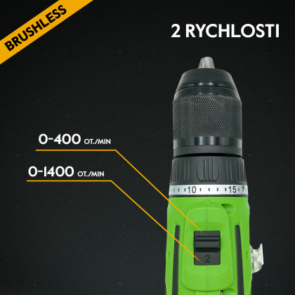 Aku vrtací šroubovák Procraft SPA18LiN Brushless se sadou bitů IBS-41 | SPA18LiN