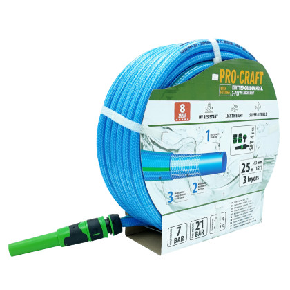 Modrá zahradní hadice Procraft PR-3KGH1325F | PR-3KGH1325F