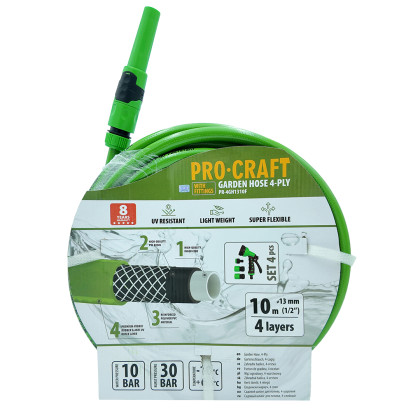 Zelená zahradní hadice Procraft PR-4GH1310F | PR-4GH1310F