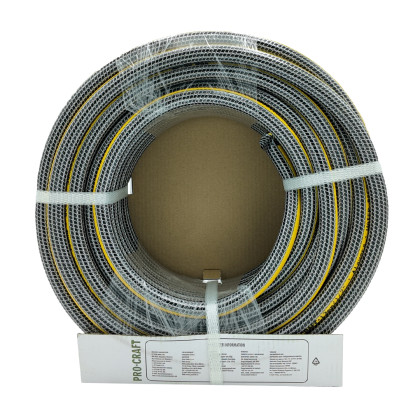 PROCRAFT Černo-žlutá zahradní hadicí 4-vrstvá, 1/2" 25 m