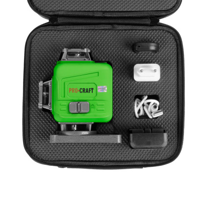 Laser zelený liniový, křížový samonivelační Procraft LE-4GL | LE-4GL