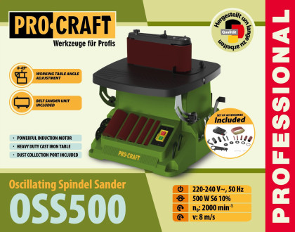 Vřetenová a pásová bruska Procraft OSS500 | OSS500
