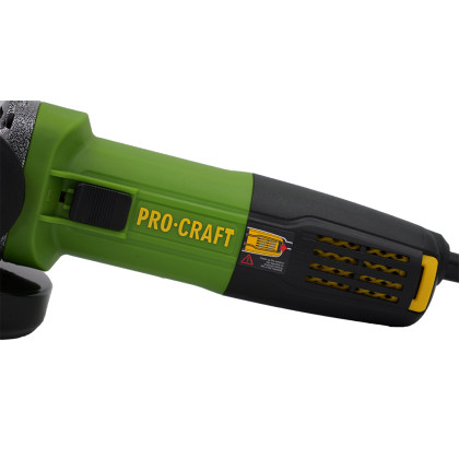 PROCRAFT PW1050 Bruska úhlová 125mm + 10x řezný kotouč, 2x lamelový kotouč | 