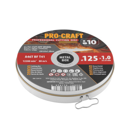 Sada řezných kotoučů Procraft CD125x1.0b | CD125x1.0b