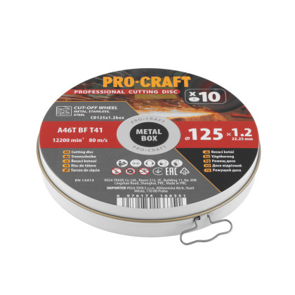 Sada řezných kotoučů Procraft CD125x1.2b | CD125x1.2b