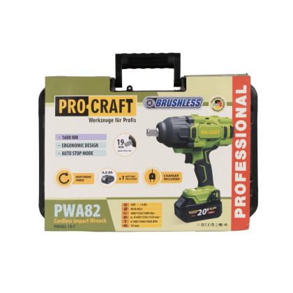 Aku rázový utahovák Procraft PWA82 1b | PWA82-1b-c