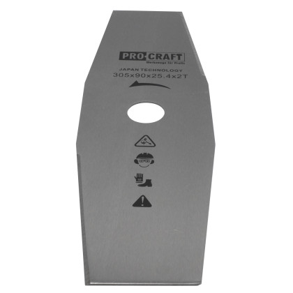 Nůž křovinořezu (305*90*25.4) 2T (nerez) PROCRAFT | H-2T/H