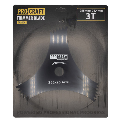 Nůž křovinořezu (D255*25.4) 3T (DRAGON) PROCRAFT | H-3T/D
