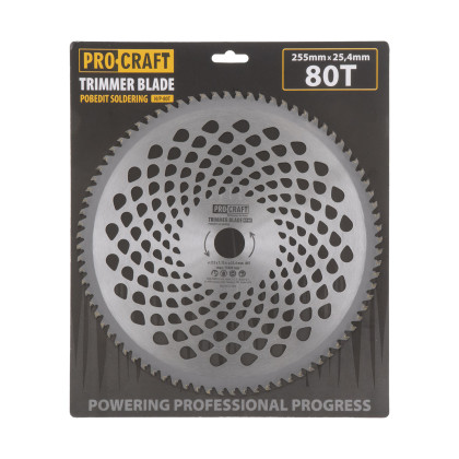 Nůž křovinořezu (kotouč) (D255*25.4)  80T PROCRAFT | H-80T