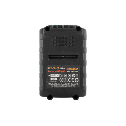 PROCRAFT 20/4 ATA-40B Baterie akumulátorová 20V Li-ion, 4000mAh