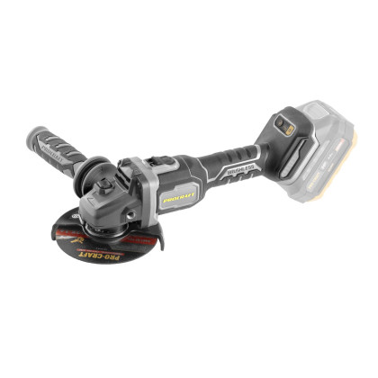 Aku bruska úhlová Procraft AG125B + 10x řezný, 4x lamelový, 5x brusný kotouče, rychloupínací matice | SAG125B-CD