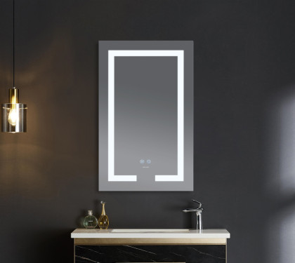 Koupelnové zrcadlo s LED osvětlením, protizamlžovací funkcí a regulací jasu, MR07-50×80 Hard | MR07-50×80 Hard