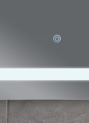 Koupelnové zrcadlo s LED osvětlením, protizamlžovací funkcí a regulací jasu, MR09-80×60-REVERSE Twee | MR09-80×60-REVERSE Twee