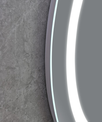 Koupelnové zrcadlo s LED osvětlením, protizamlžovací funkcí, regulací jasu a hodinkami, MC02-80 PLAI | MC02-80 PLAIN