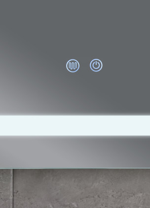 Koupelnové zrcadlo s LED osvětlením, protizamlžovací funkcí a regulací jasu, MR13-80×60-REVERSE Styl | MR13-80×60-REVERSE Style