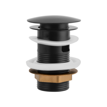 Umyvadlová výpusť pro umyvadla s přepadem MIXXUS, POP-UP-03 BLACK | POP-UP-03 BLACK