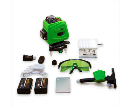 Laser zelený liniový, křížový samonivelační Procraft LE-4G + laserový měřič vzdálenosti PLDM120 | SPLDM120/LE-4G
