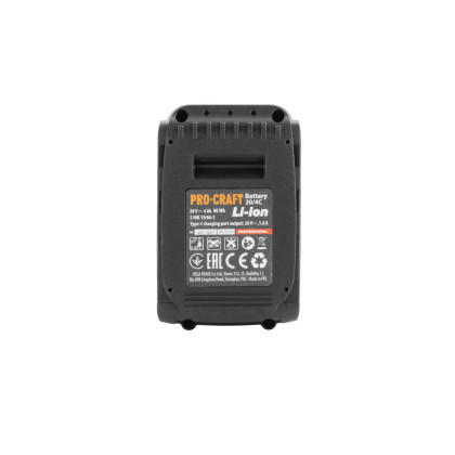 Baterie akumulátorová 20V Li-ion, 4000mAh Procraft 20/4C | 20/4C