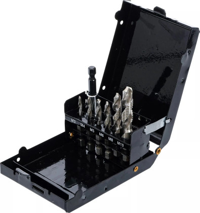 Sada vrtáků / závitníků | HSS-G | 7dílná, BGS 1926