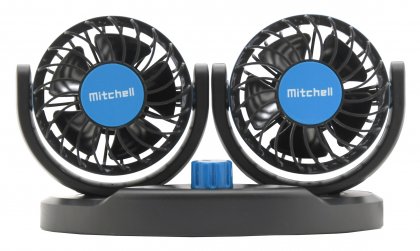 Ventilátor MITCHELL DUO 2x85mm USB 5V na palubní desku