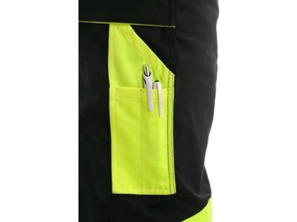 Kalhoty do pasu CXS SIRIUS BRIGHTON, 170-176cm, černo-žlutá, vel. 50